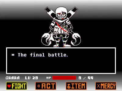 Ink!sans fight 0.39 Phase3-EX AllBosses (HP198) 