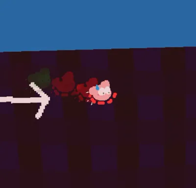 Little goofy animation when Kirby is in air while in mach speed.