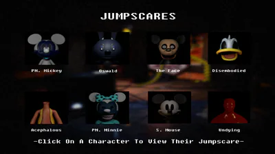 The Jumpscare Selection Menu.
