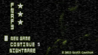 FNAF 3 Ps3 Menu