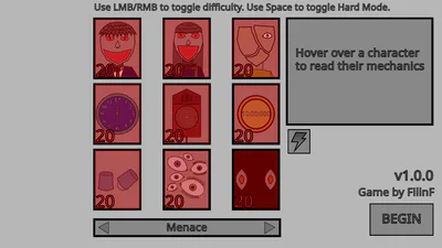 Menu screen
