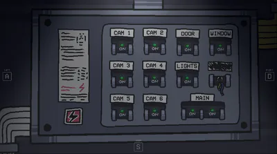 On the right, you have a circuit breaker box.