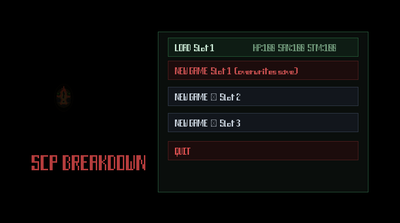 Main Menu new system in 0.0.2