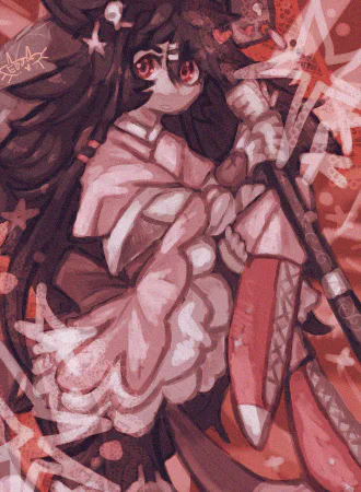 Early concept art of Sakura. Her magical girl dress has changed since this design, but I really like this drawing, so...
