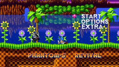 the phantom ruby follows the mouse when you have your mouse hover over the start,options,extra.