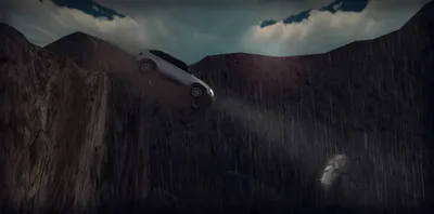 Car swerving off the road