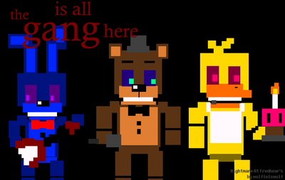 Freddy, Bonnie, and Chica. (Foxy coming soon!)