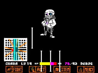 Underchoice Sans Battle Phase 1 Undertale Fangame by EeveeLing