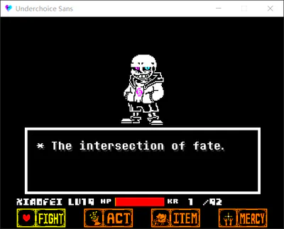 Underchoice Sans Battle Phase 1 Undertale Fangame by EeveeLing