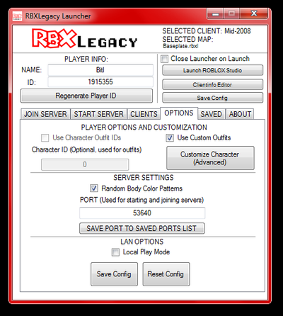 Rbxlegacy Not In Development By Bitl Game Jolt - roblox customize v4 script