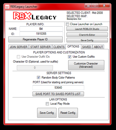 Rbxlegacy Not In Development By Bitl Game Jolt - customize v4 roblox download