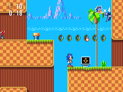 The game is Sonic Sms Remake.Fantastic remake the sonic Master