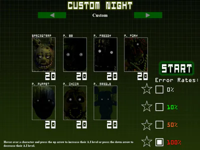 FIVE NIGHTS AT FREDDY'S 3 [Fan-Game] - Night 6 & 20/20/20 Custom Night +  Download 