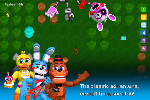 FNAF WORLD REDACTED!! [Hard Mode] 