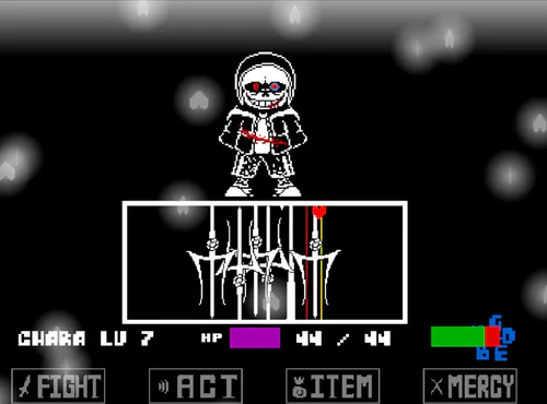 Undertale, Dust sans fight rebalanced.? (Team_HardCode), phase 1-3  completed.