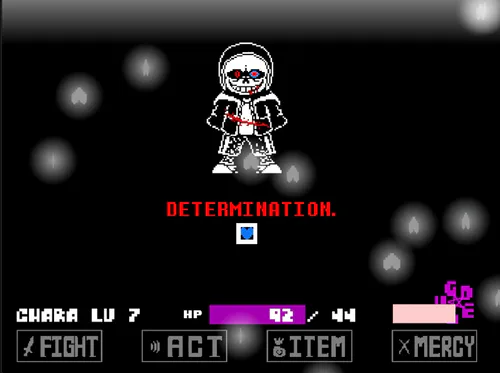 Undertale, Dust sans fight rebalanced.? (Team_HardCode), phase 1-3  completed.