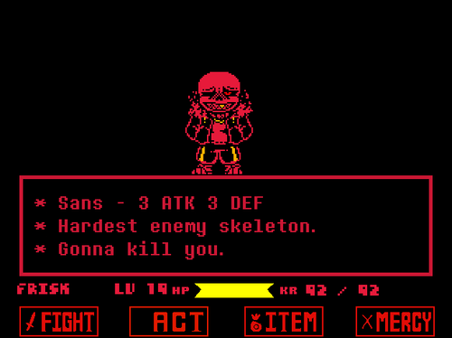 Genocide Hard-mode sans fight