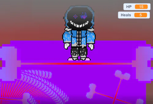 Undertale  Dust sans fight (Without healing) 