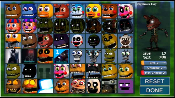 Joy Of Creation, Foxy, Freddy, Chica, Bonnie