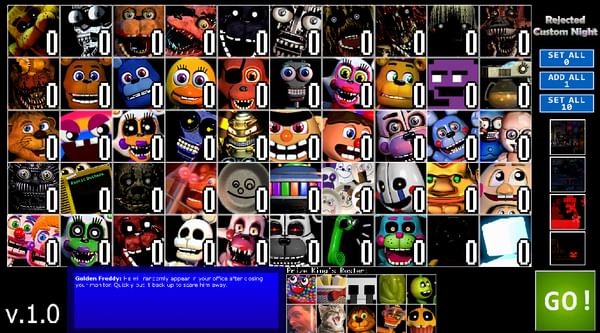 FNAF Ultimate Custom Night Tier List (Based on Animatronic AI