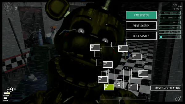 ultamate custom night 2 Diagram