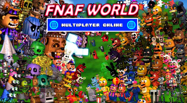 FNaF WORLD Multiplayer All 48 Characters Unlocked (All Animatronics) 