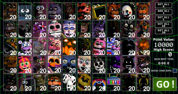 Ultimate Custom Night  Custom, Fnaf, Cheat engine