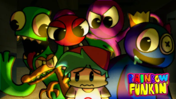 FNF Roblox Rainbow Friends But Yellow, Pink, Red Join Game - Play Online