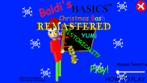 Baldi's Basics Classic Remastered: Christmas Edition! 