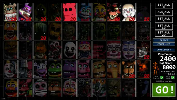 Ultimate Custom Night FULL GAME Ultimate Custom Night v.1.0.0 (FNAF/Five  Nights at Freddy's spin-off) - download