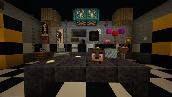 Custom Freddy Fazbear's Pizza (FNAF 1) Minecraft Map