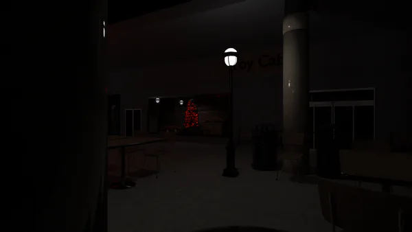 Dark corridor in a scary roblox game