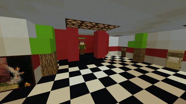 I built a working Five Nights at Candy's map in Minecraft (Build +