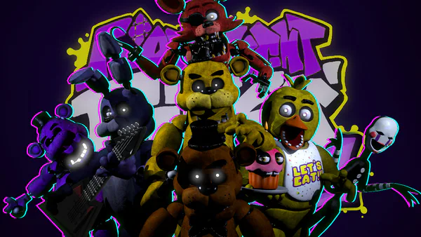 FNF vs Withered Freddy Fazbear FNF mod jogo online, pc baixar