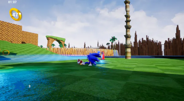 green hill in simple sonic worlds by chucknick - Game Jolt