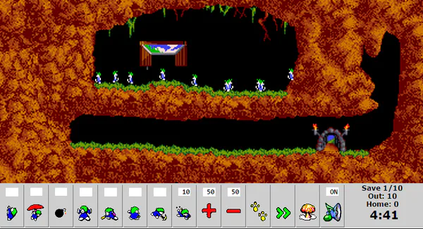 Lemmings Online, JUGAR EN LÍNEA