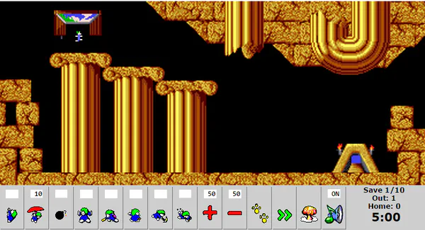 Lemmings HTML5 by PaulHTML5 - Play Online - Game Jolt