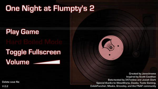 How to make One Night At Flumpty's 2 Not Scary 
