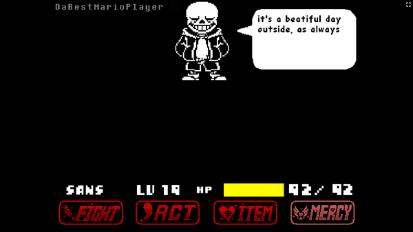 Other version undertale hard mode Sans battle! [Demo,undertale fangame] 