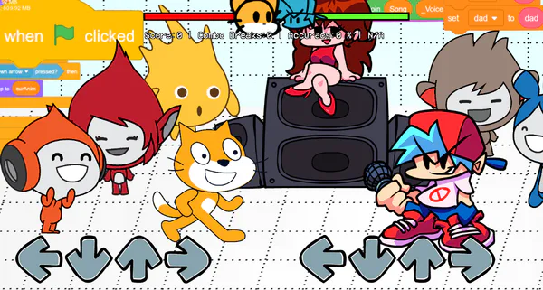 FNF vs Scratch Cat FNF mod game play online, pc download