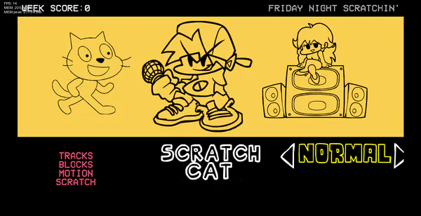 FNF vs Scratch Cat FNF mod game play online, pc download