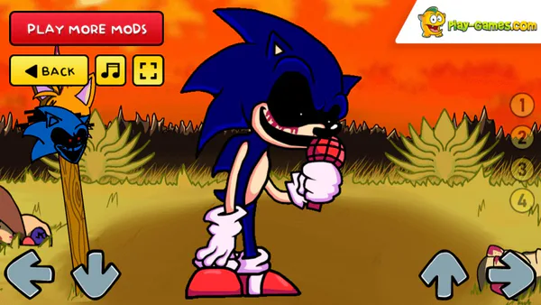 Play FNF Vs Sonic Exe online (Friday Night Funkin), a game of FNF