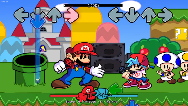 FNF vs Cat Mario – Rage Mix 🕹️️ Play FNF Mods Games Online