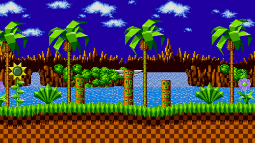 green hill in simple sonic worlds by chucknick - Game Jolt