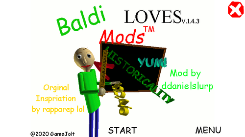 Cheat menu on Baldi on 1.4.3 Baldi's Basics by LavaPava48 - Game Jolt