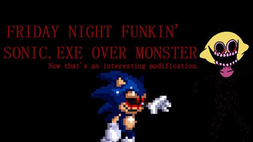 Friday Night Funkin' Mod: Sonic.EXE over Monster (With Song) by Kwysocki243  GameJolt 2023 - Game Jolt