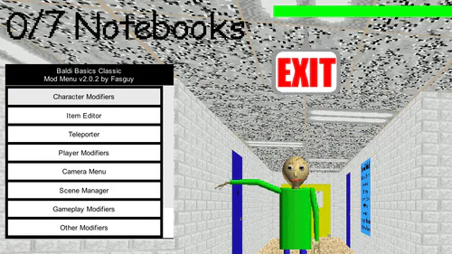 Cheat menu on Baldi on 1.4.3 Baldi's Basics by LavaPava48 - Game Jolt