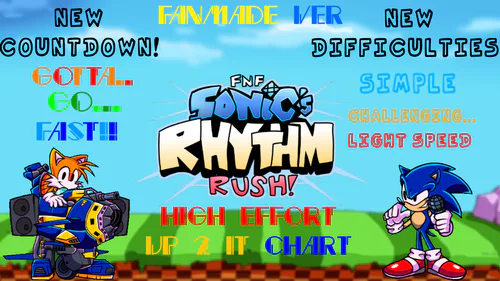 playable FNF Rhythm Rush Sonic [Friday Night Funkin'] [Mods]