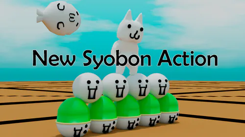 Syobon Action / Cat Mario (and nekoamon) - 3D model by .dee