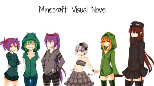 An anime minecraft visual novel